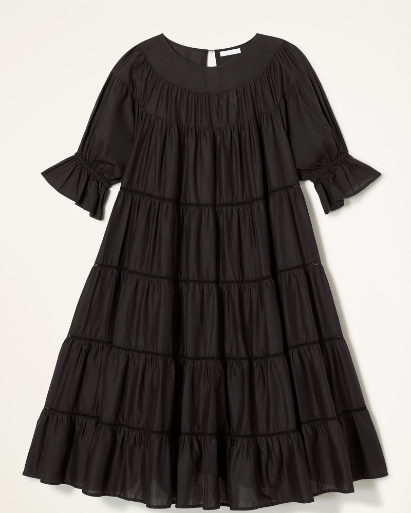 Front of a size XXL Paradis Dress in Black by Merlette. | dia_product_style_image_id:321949